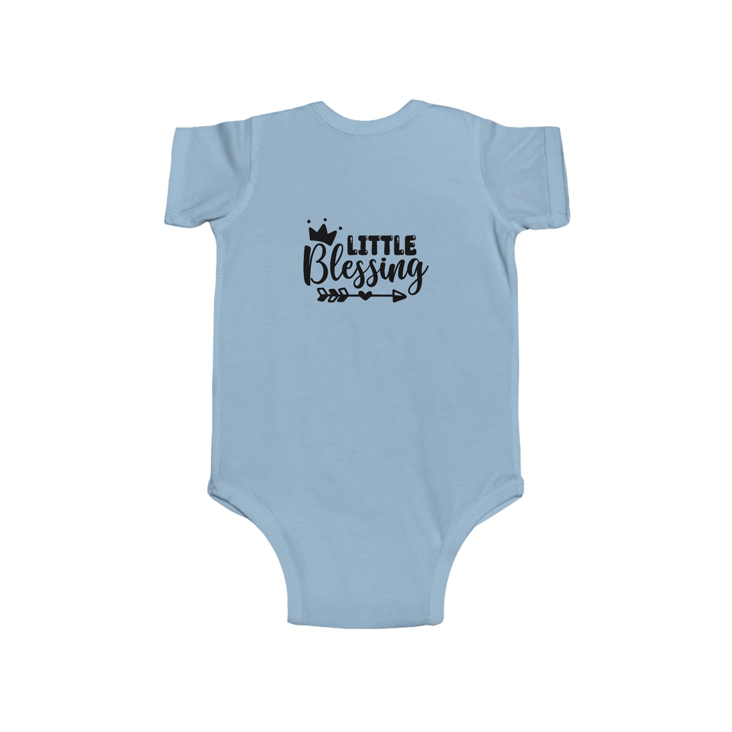 Infant Bodysuit "Little Blessing" — Newborn Baby Onesie with Crown Graphic