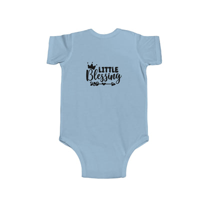 Infant Bodysuit "Little Blessing" — Newborn Baby Onesie with Crown Graphic