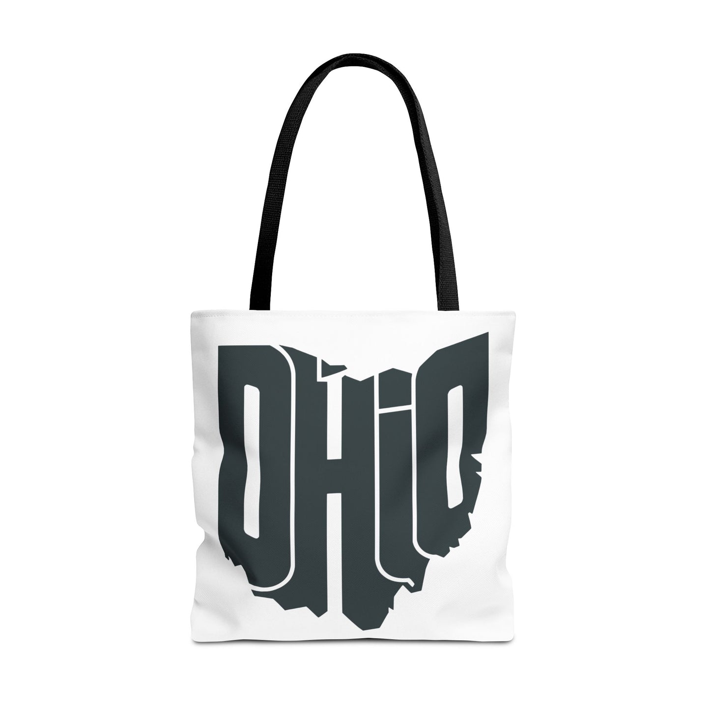 Ohio State Outline Tote Bag — Retro Ohio Text Graphic Tote