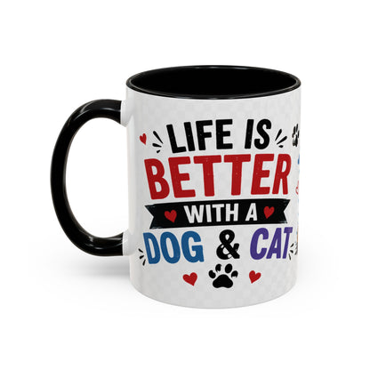 Dog and Cat Coffee Mug — 'This Is My Healer I'm A Cat' Cute Pet Lover Accent Mug (11/15oz)