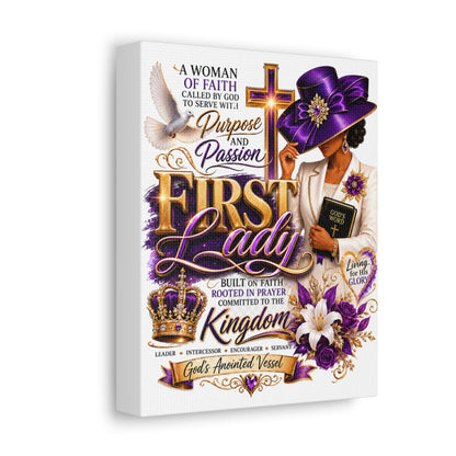 First Lady Faith Canvas - Christian Woman Inspirational Wall Art