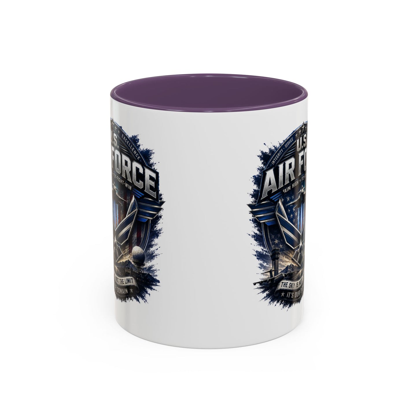 U.S. Air Force Accent Coffee Mug — Military Emblem 11/15oz