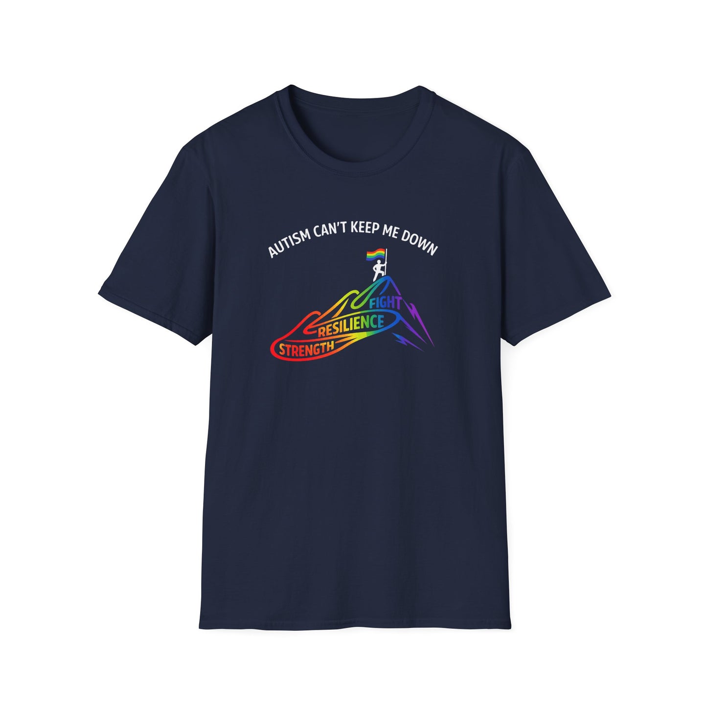 Autism Can't Keep Me Down Fight Resilience Strength T-Shirt