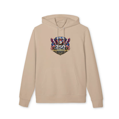 Patriotic USA 250th Anniversary Hoodie — Eagle Flag Emblem