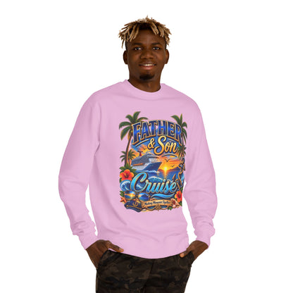Father & Son Cruise Sweatshirt – Tropical Beach Boat Design