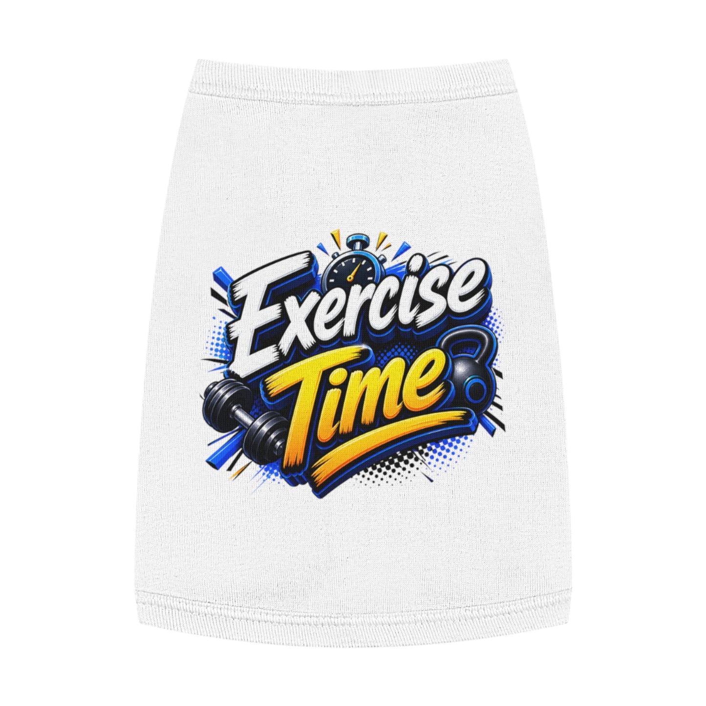 Exercise Time Pet Tank Top — Funny Workout Dog Shirt