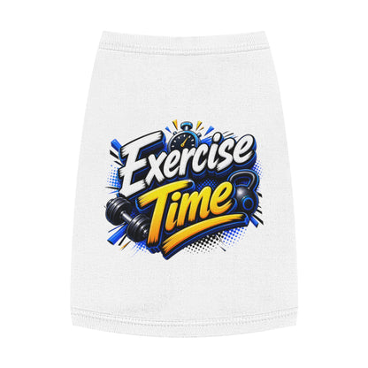 Exercise Time Pet Tank Top — Funny Workout Dog Shirt