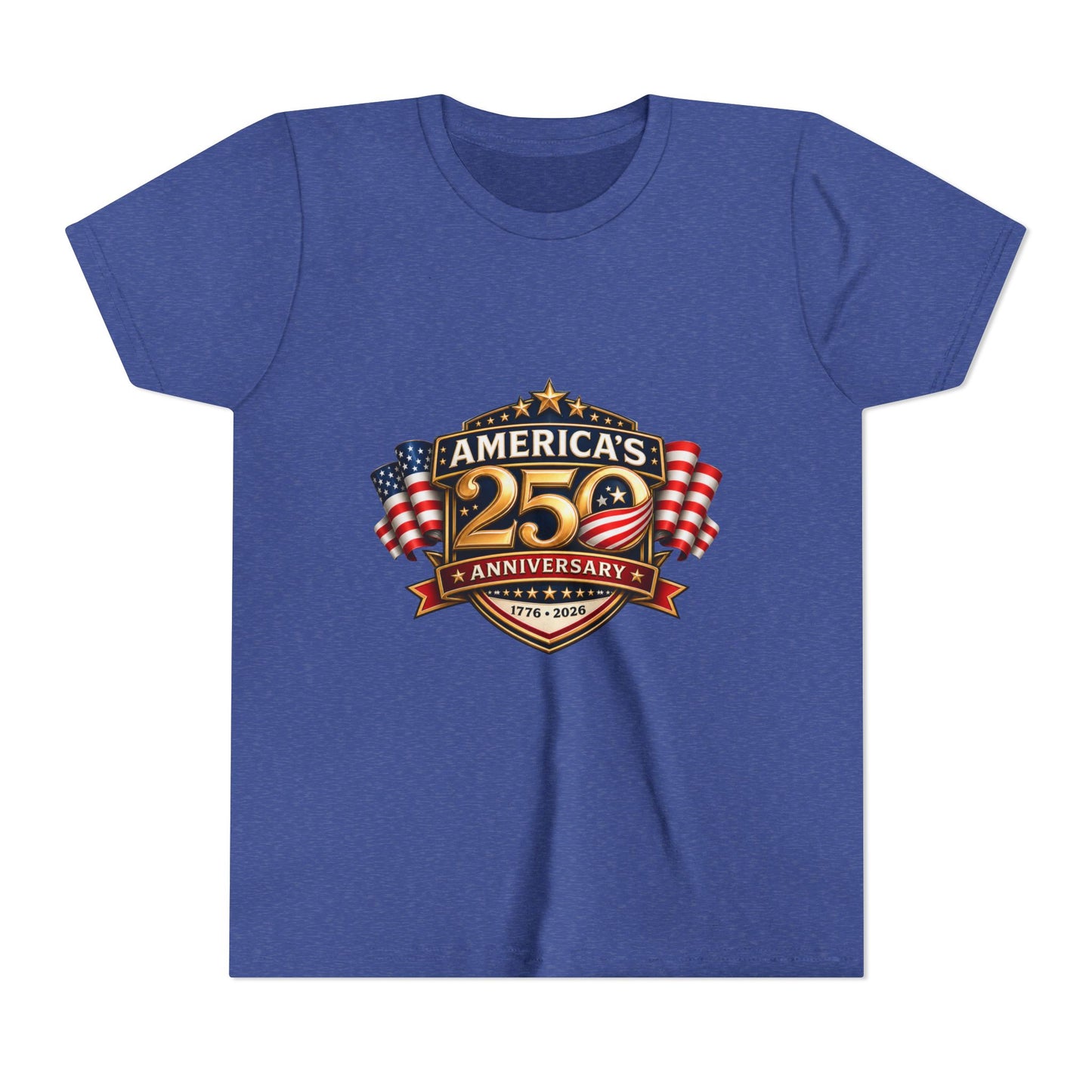 America's 250th Anniversary Youth Tee - Patriotic 1776–2026 Celebration Shirt