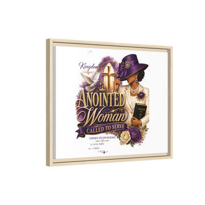 Framed Canvas Print — "Anointed Woman Called to Serve" Christian Wall Art