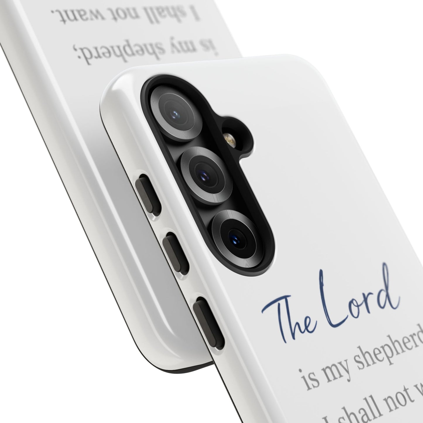 Psalm 23:1 Phone Case — "The Lord is my shepherd; I shall not want" Christian Protective Cover