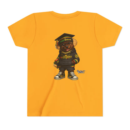 Youth Tee — Scholar Student Bear Graduation Graphic