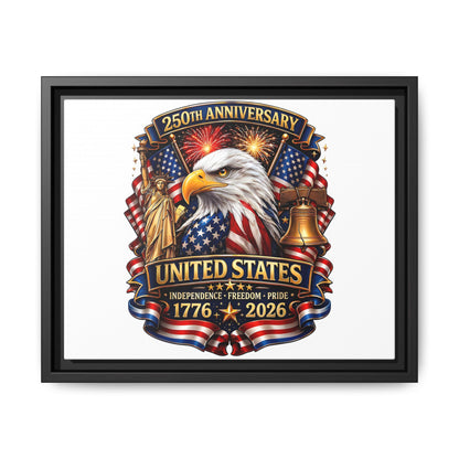 250th Anniversary United States Framed Canvas - Patriotic Eagle 1776–2026