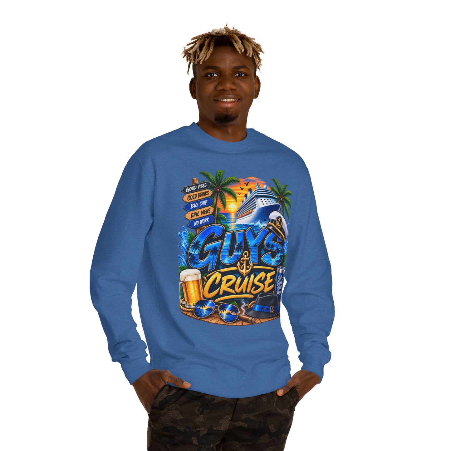 Guys Cruise Sweatshirt — Men’s Vacation Cruise Crewneck