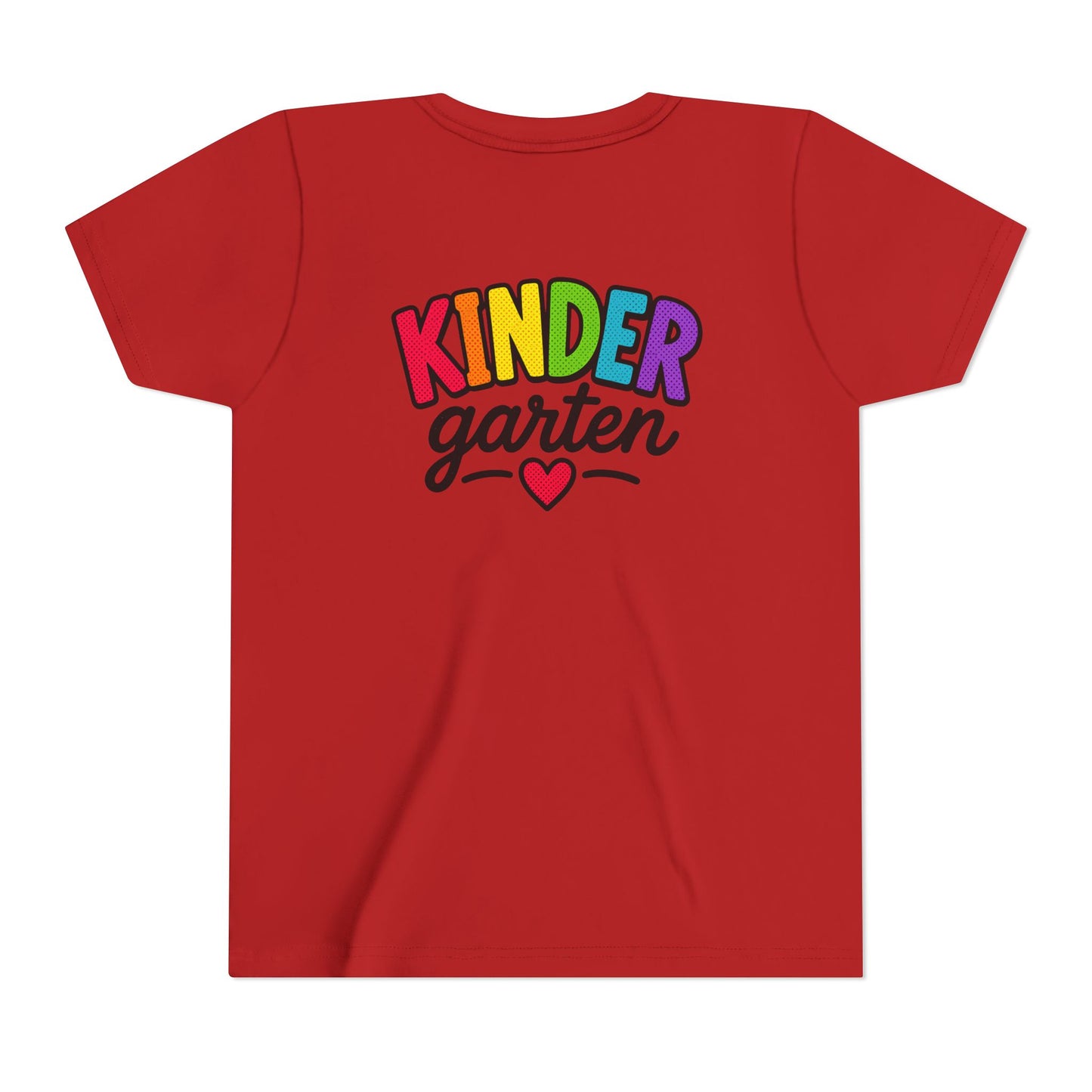 Kindergarten Rainbow Youth Tee — 'Kindergarten' Colorful Back-to-School Shirt