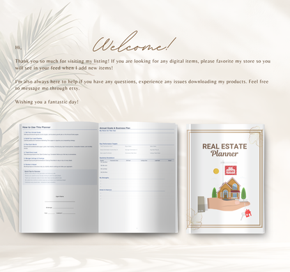 Real Estate Planner | Property Management & Investment Digital Planner