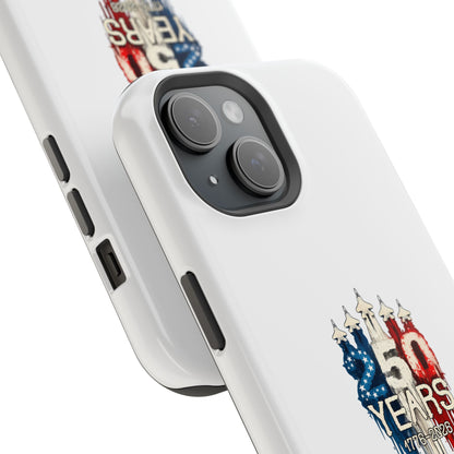 50 Years Patriotic iPhone Case — American Flag Anniversary Magnetic Impact-Resistant Case