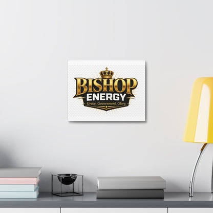 Bishop Energy Stretched Canvas - Gold Crown Emblem (Grace, Government, Glory)