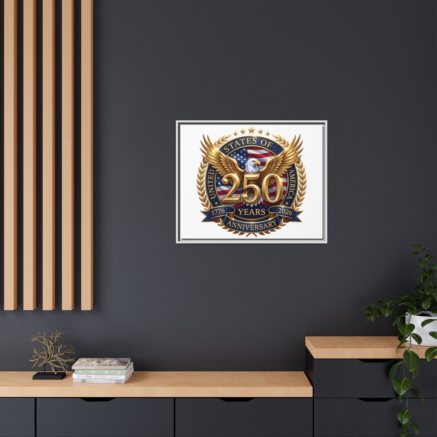250th United States Anniversary Framed Canvas Print