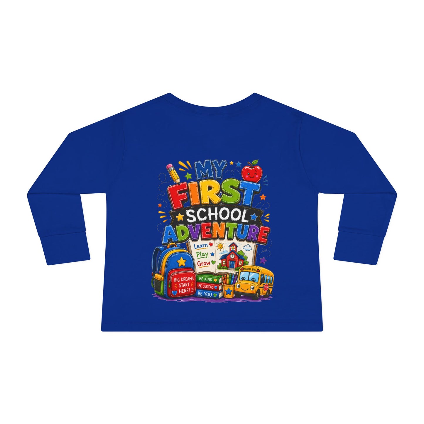 My First School Adventure Toddler Long Sleeve Tee