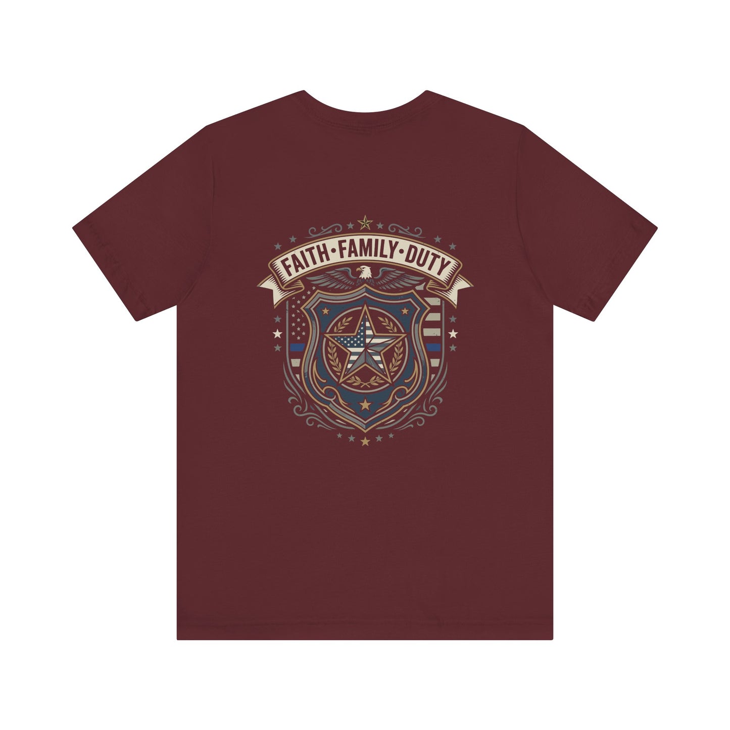 Police Badge Shield T‑Shirt — "Faith • Family • Duty" Graphic Tee