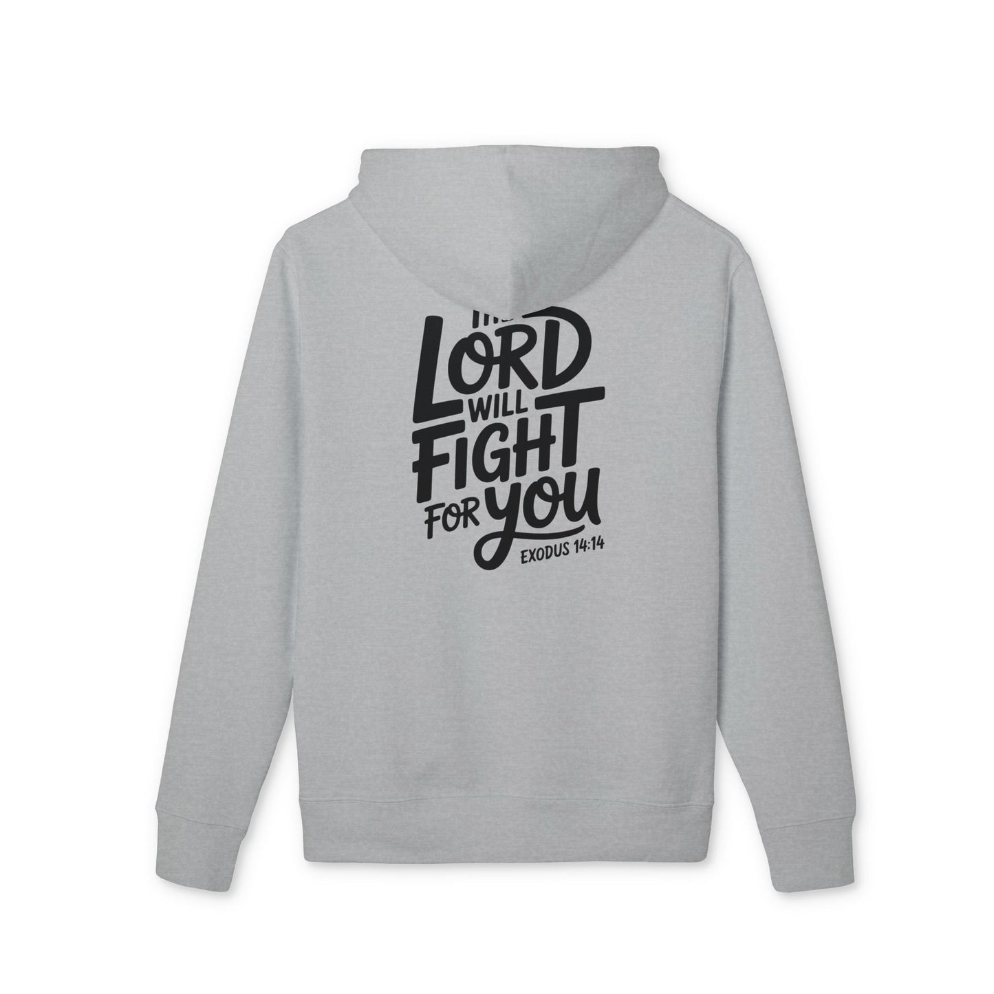 Hoodie — “The Lord Will Fight For You” Faith Quote Pullover