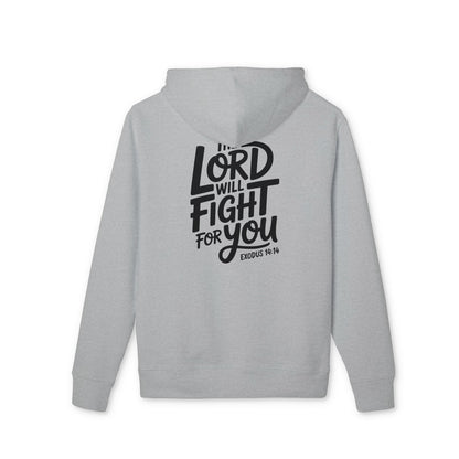 Hoodie — “The Lord Will Fight For You” Faith Quote Pullover