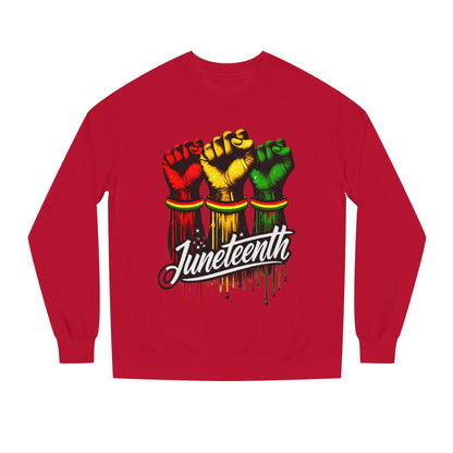 Juneteenth Fist Sweatshirt – Black Power Red Yellow Green Pride Crewneck