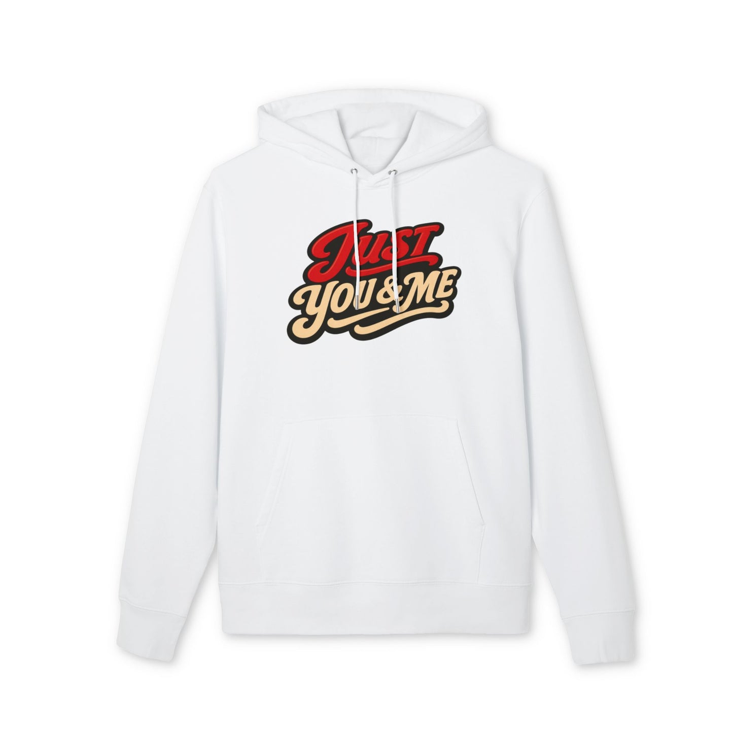 Just You & Me Hoodie — Retro Script Couples Pullover