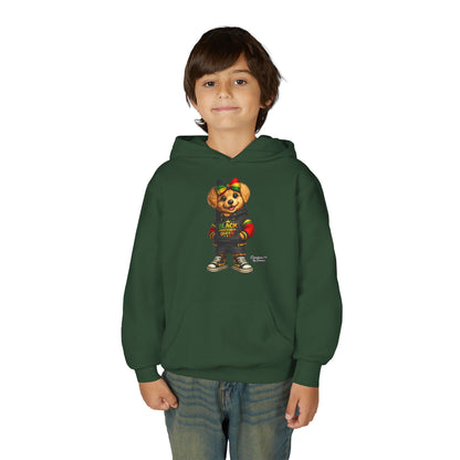 Youth Hoodie — Rasta Bear "Black History Greatness" Kids Pullover