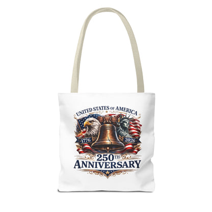 Anniversary Tote Bag — "United States of America 250th Anniversary" Liberty Bell Design