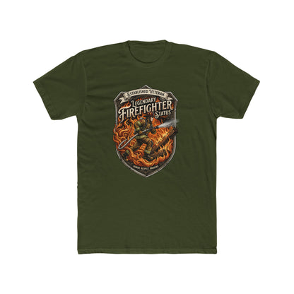 Firefighter Badge T-Shirt — Legendary Firefighter Status Graphic Tee
