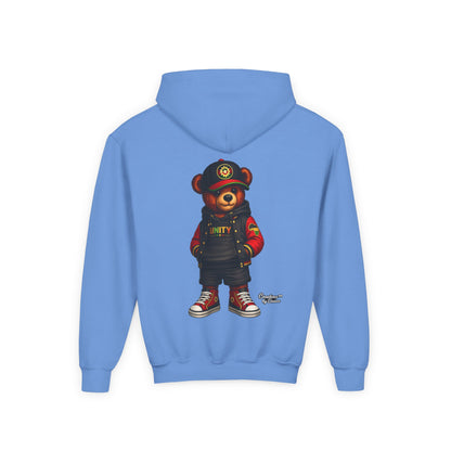 Youth Bear Hoodie — Streetwear Teddy Bear Graphic Pullover