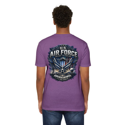 U.S. Air Force Graphic T-Shirt — Military Emblem Tee ("The Sky Is Not The Limit")