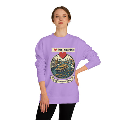 I  Fort Lauderdale Crewneck Sweatshirt — Venice of America Canals Graphic