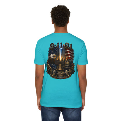 9/11 We Will Never Forget Memorial T-Shirt