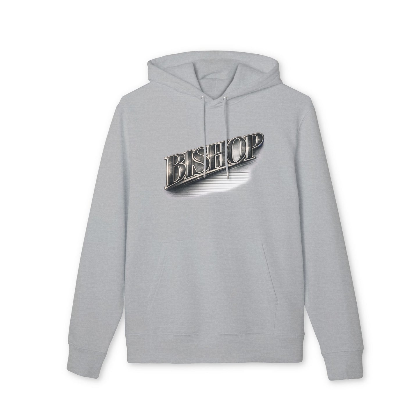 Bishop Chrome Logo Hoodie — Vintage Metallic Script Streetwear