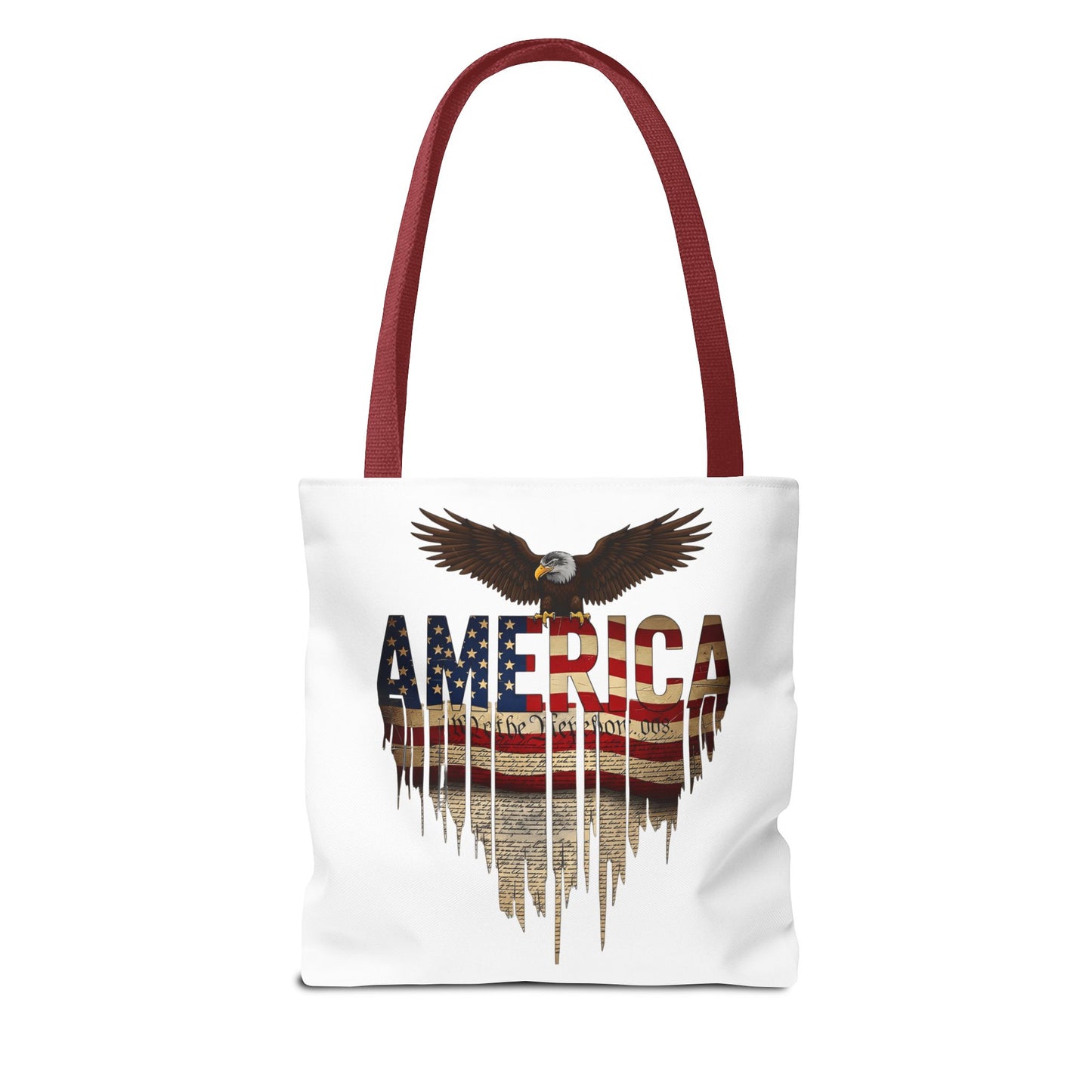 America Eagle Flag Tote Bag – Patriotic USA Canvas Tote