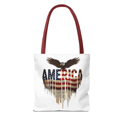 America Eagle Flag Tote Bag – Patriotic USA Canvas Tote