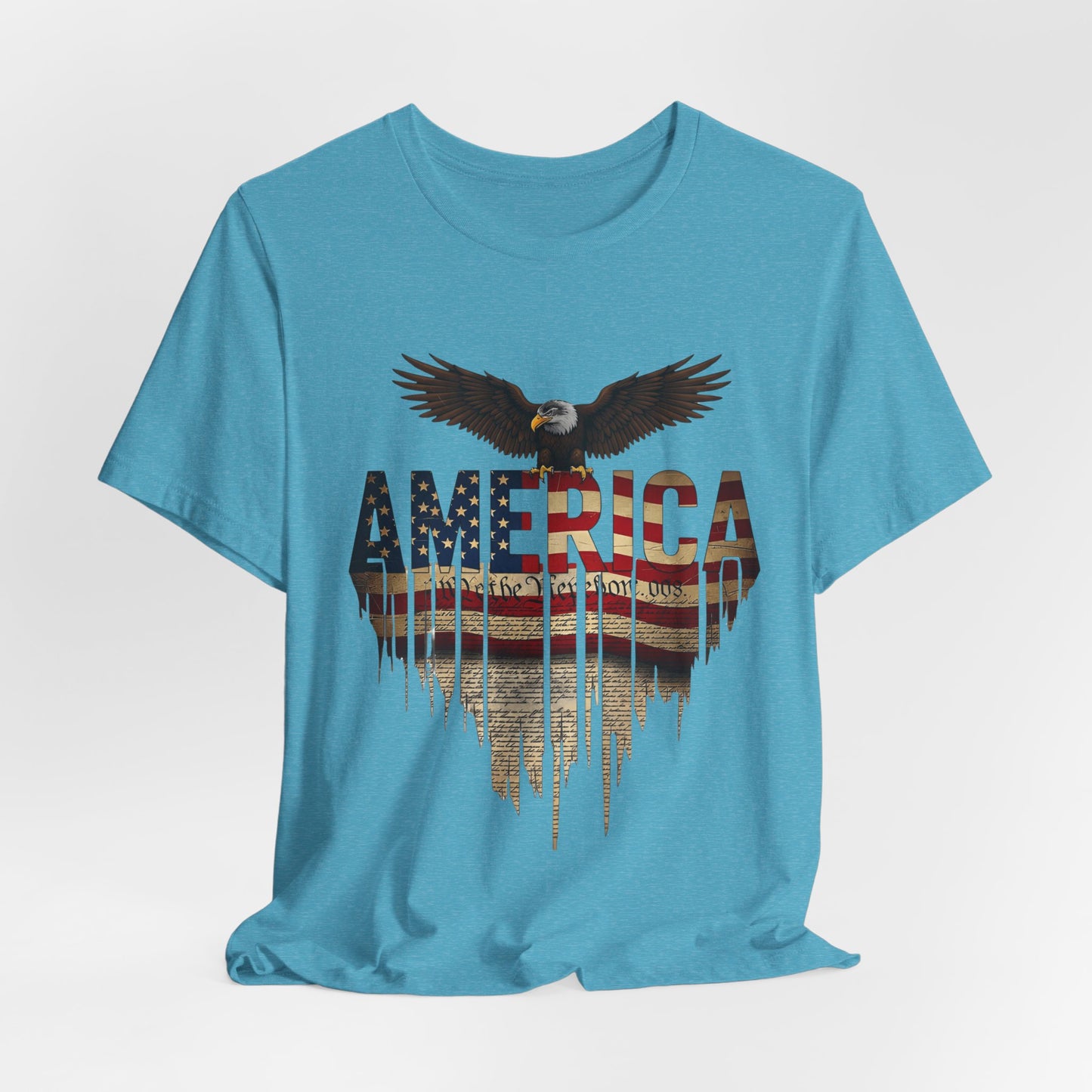 America Eagle Flag Graphic T‑Shirt — Patriotic USA Tee for 4th of July