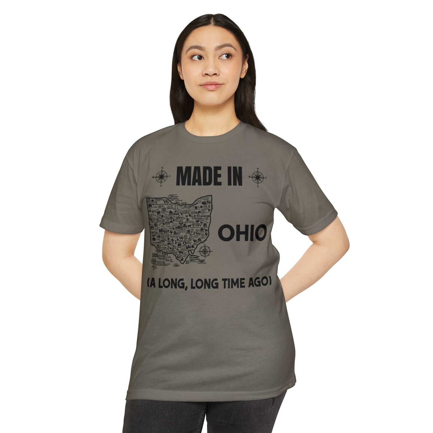 Made in Ohio T-Shirt — Vintage Map Design ("A Long, Long Time Ago")