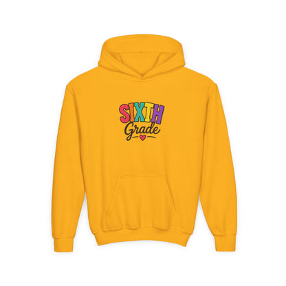 Sixth Grade Kids Hoodie – Colorful Back-to-School Sweatshirt