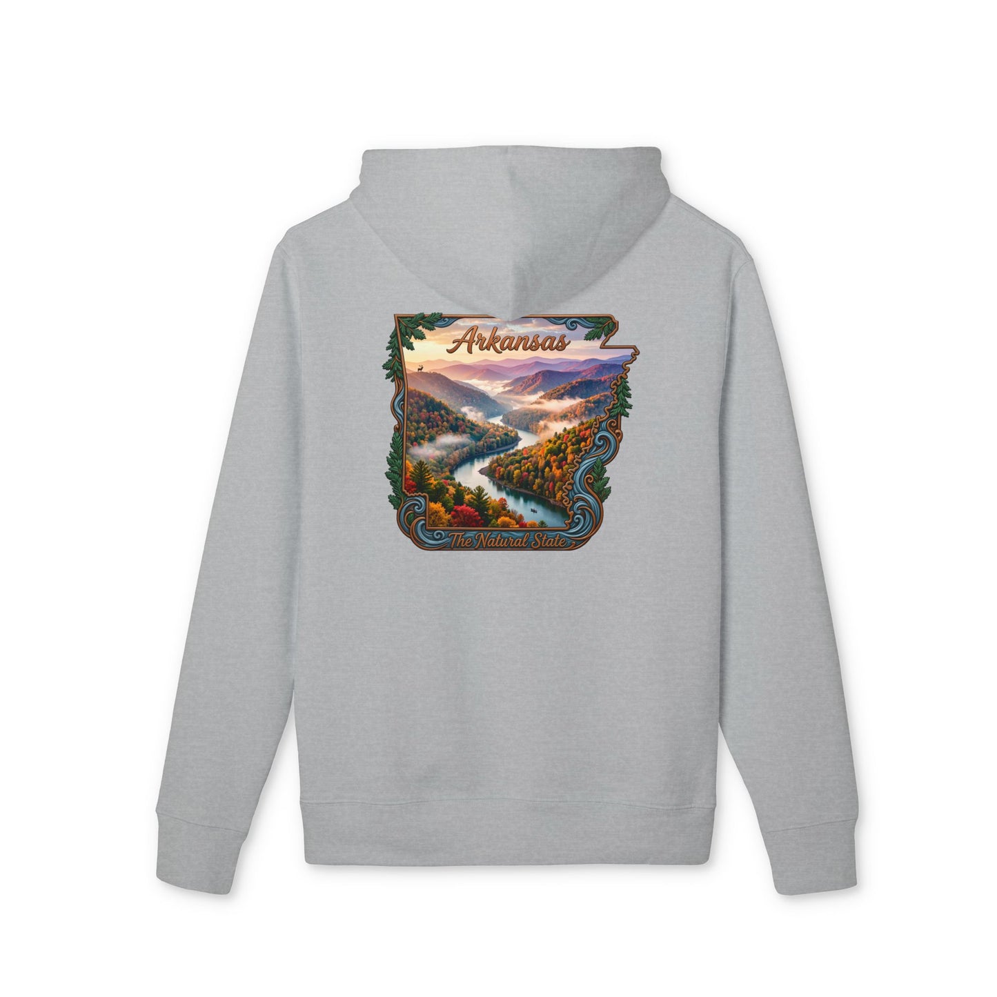Arkansas Scenic Hoodie — Vintage River Valley Travel Sweatshirt