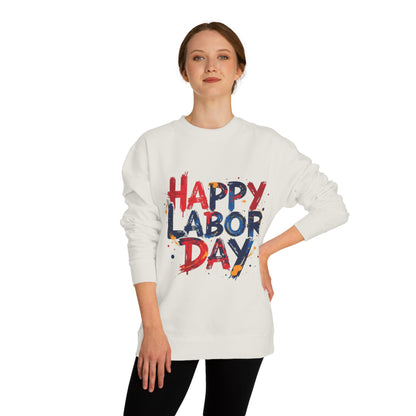 Happy Labor Day Crewneck Sweatshirt – Patriotic Holiday Pullover