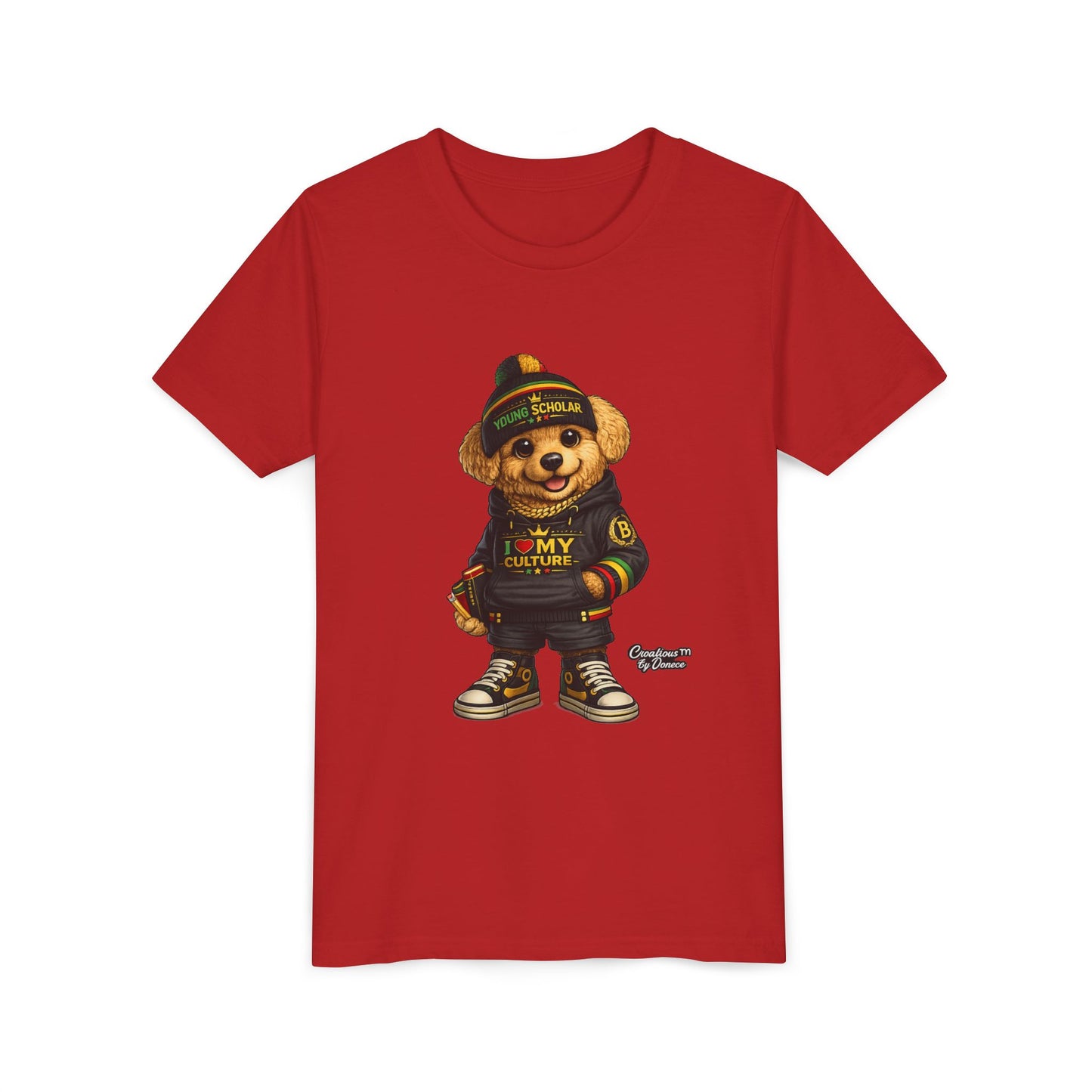 Youth Bear Graphic Tee – "I Love My Culture" Urban Streetwear