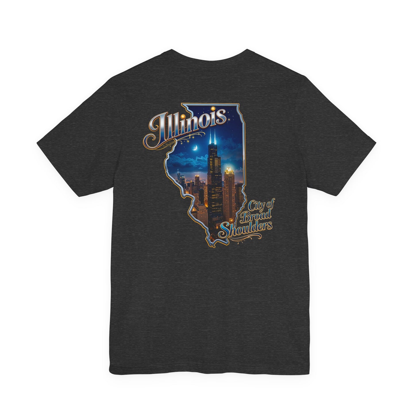 Illinois State Tee — 'City of Broad Shoulders' Chicago Skyline T-Shirt