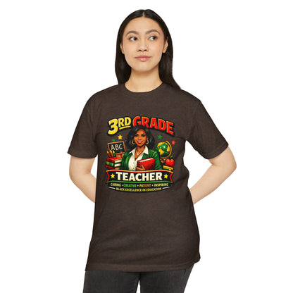 3rd Grade Teacher T‑Shirt – Black Excellence in Education Design