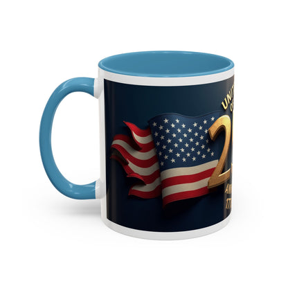 250th Anniversary Coffee Mug — United States of America 1776–2026 Patriotic Accent Mug
