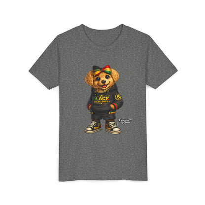 Youth Tee — Rasta Teddy "Black Excellence" Graphic Shirt