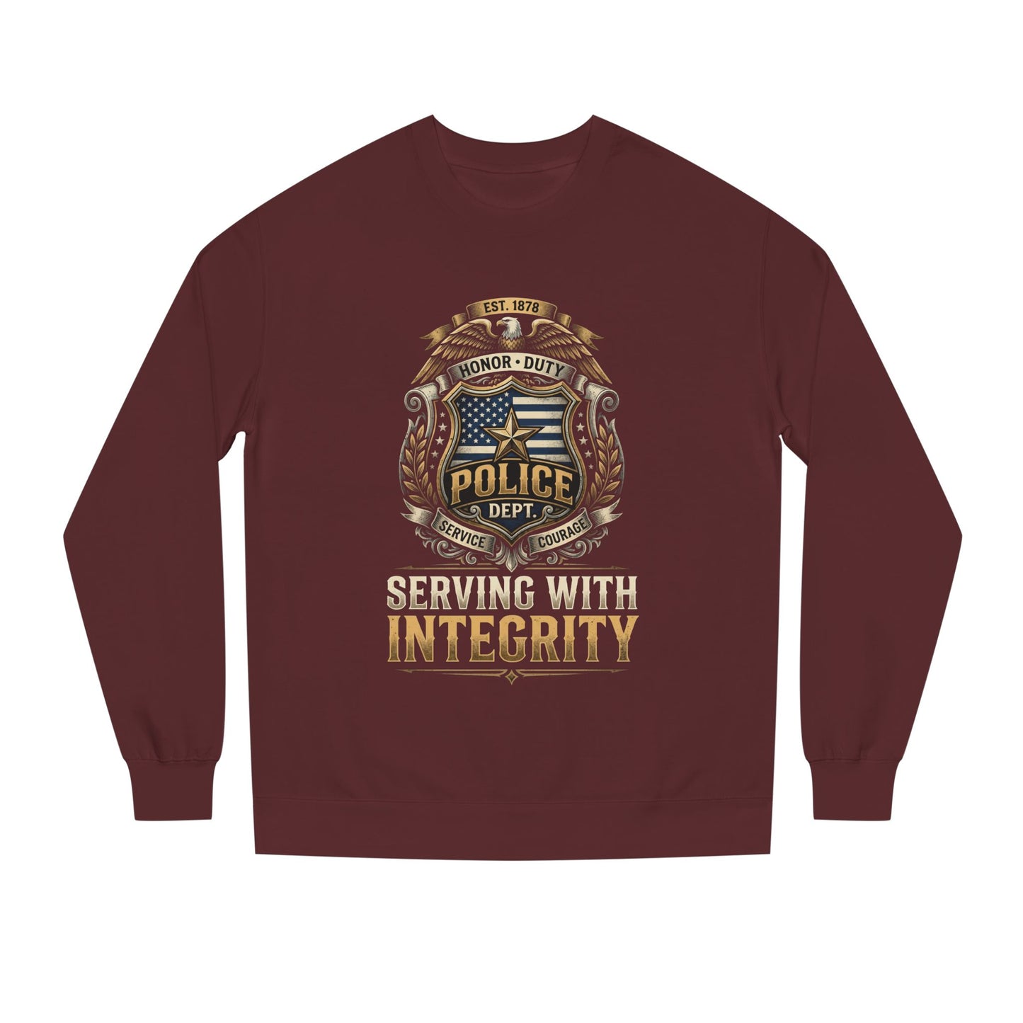 Police Badge Sweatshirt - "Serving With Integrity" Crewneck