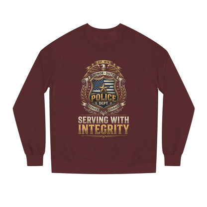 Police Badge Sweatshirt - "Serving With Integrity" Crewneck